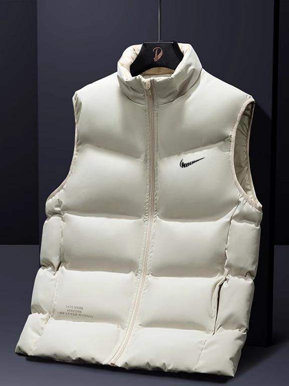 Trendy brand down vest for men, 2024 new autumn/winter collection, warm and stylish, unisex design, suitable for wearing as outerwear