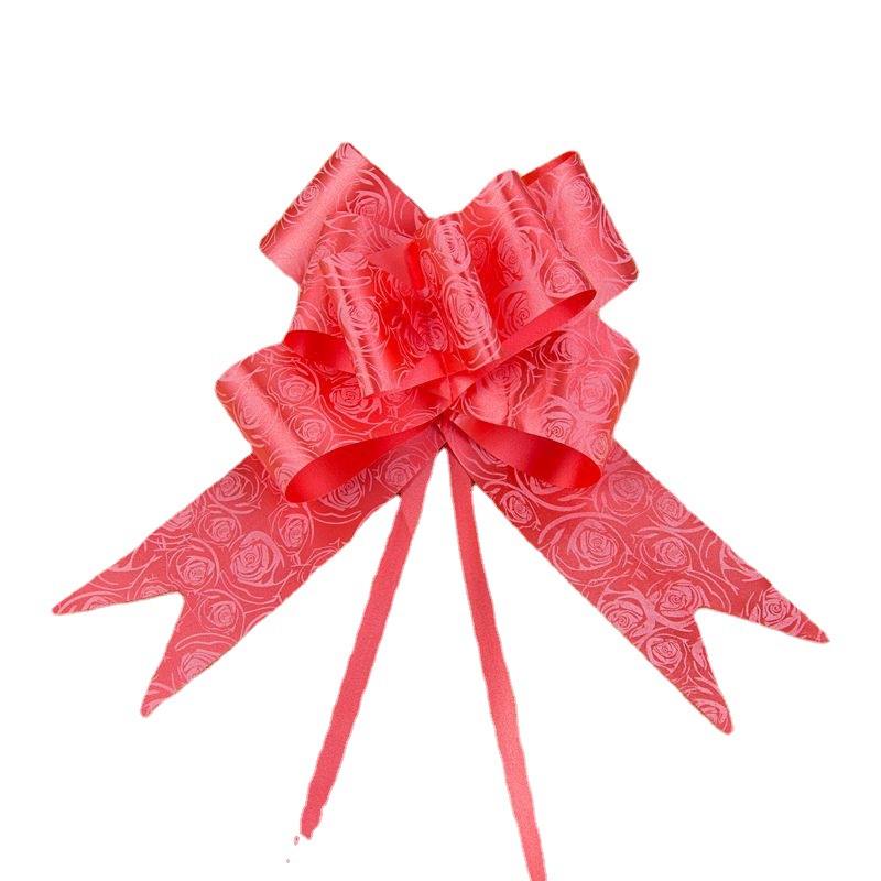 Decoración del coche de la boda mano tire flor 50 gran arco bolsa de regalo manija de la puerta del coche Rosa tire flor fábrica al por mayor