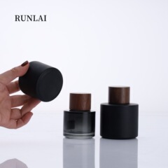现货50ml高档哑黑香水分装瓶裸瓶网红款不同颜色perfume bottle