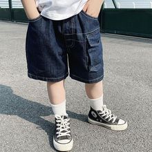 新款韩版男童牛仔短裤夏季2024男孩宽松裤子外穿儿童休闲裤宝宝