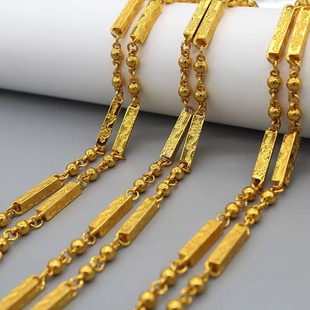 High imitation genuine goods gold necklace men and women thick fashion dragon and phoenix chain domineering gold necklace