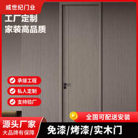 生态免漆实木门公寓入户门碳晶原木酒店门 wpc木塑门隔音卧室木门