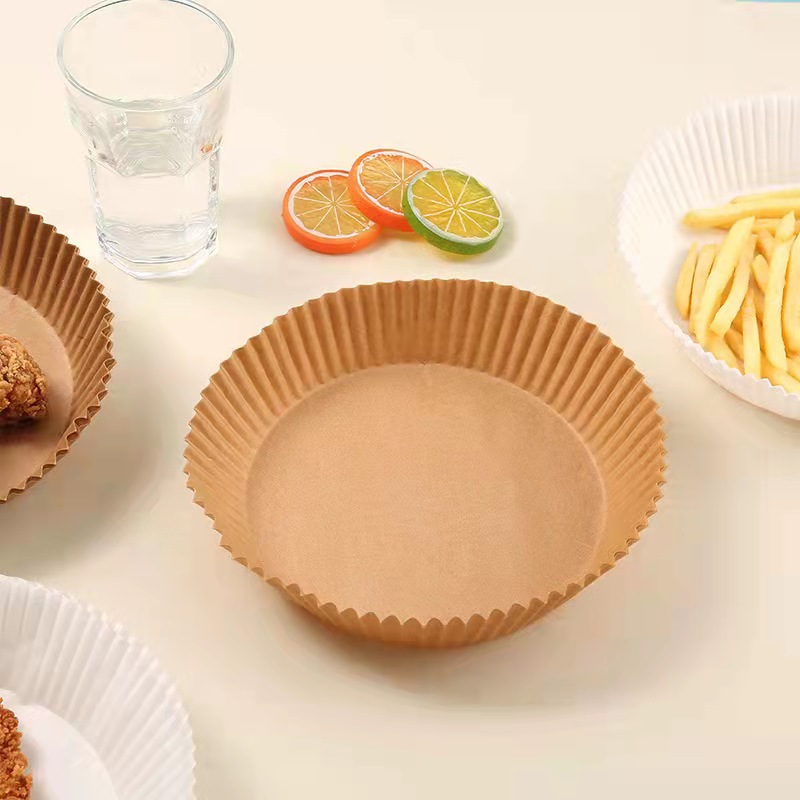 Air Fryer Special Paper Silicone Oil Paper Tray Paper Tray Oil-absorbing Paper Food Pad Paper One-time Baking Non-stick Greaseproof Paper