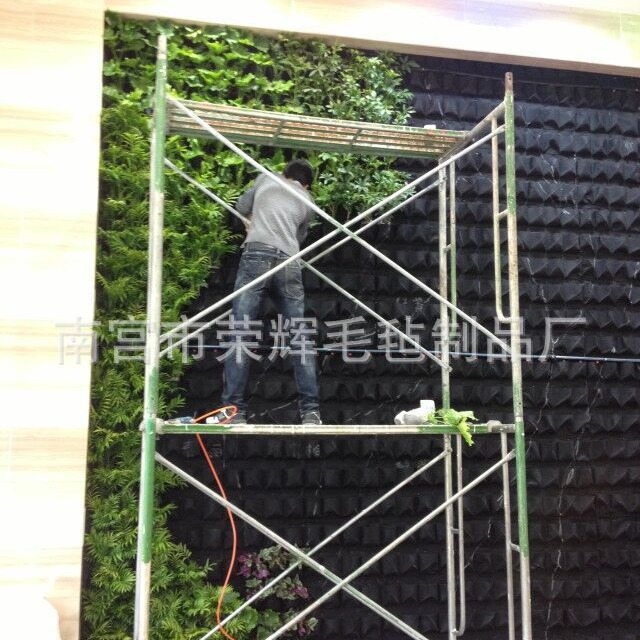 厂家批发立体绿化墙工程专用无纺毛毡布壁挂种植毯袋高抗腐蚀透气