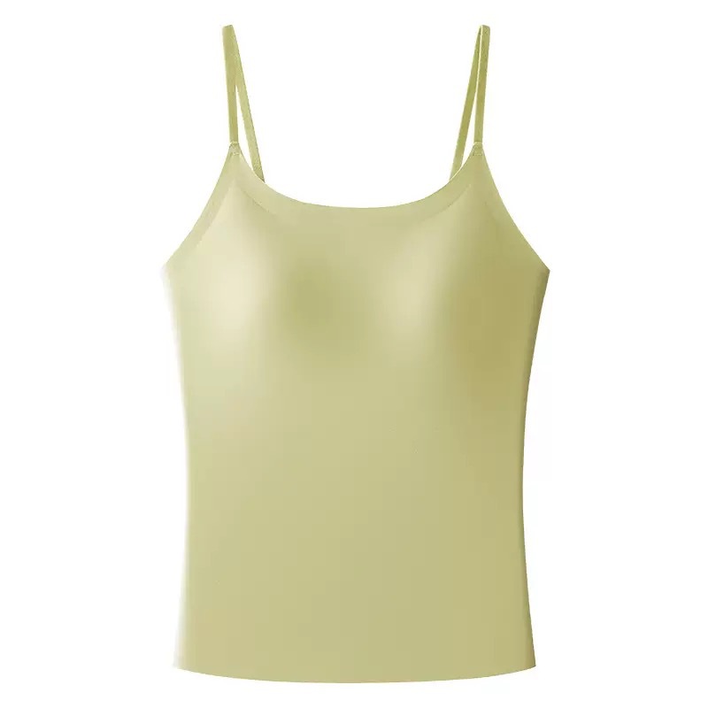 Ropa interior de cinturón de mujer cojín de pecho sin usar un sostén con base exterior para limpiar el pecho chaleco delgado de verano