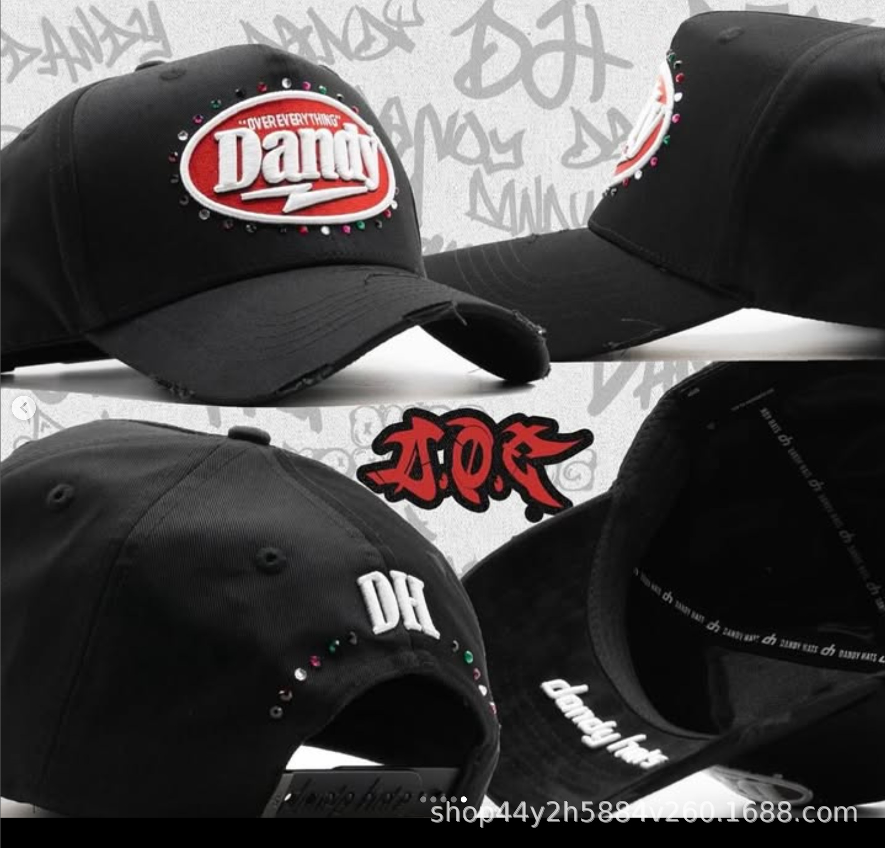 Mayorista transfronterizo marca de moda americana tendencia europea y americana DANDY HATS gorra gorra de béisbol gorra ajustable hip hop gorra