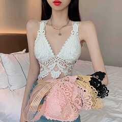 性感鏤空美背吊帶背心女帶胸墊內搭外穿打底抹胸內衣夏薄款