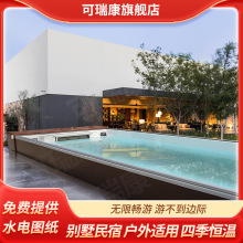 家用恒温泳池别墅按摩浴缸成品一体逆流游泳池无边际冲浪院子其他