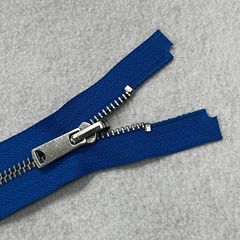 工場直売5号金属白銅歯回転ヘッド開口ファスナー両面着コートデニム制服ダウンジャケット
