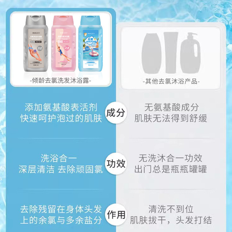 倾龄去氯洗发沐浴露二合一清洁保湿补水洗发水游泳专用去氯沐浴露|undefined