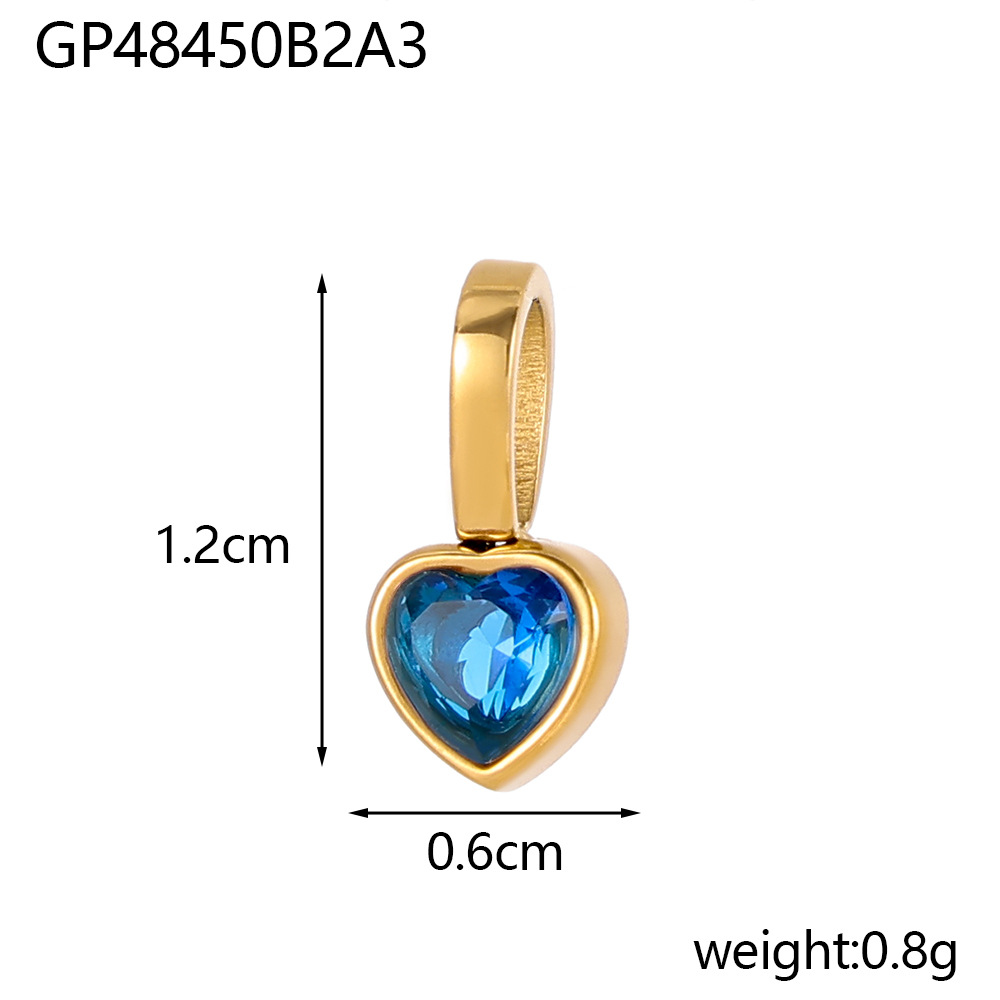 15g Weight Pendant, Chain Jewelry Making Type 12*6mm, 45cm Jewelry Making Size Zircon Inlay Material DIY Jewelry Accessories Classification 1 Piece Quantity 304 Stainless Steel Material Heart Shape Pattern Plating Design Basic, Modern Style, Simple Style Style 1 Piece 12*6mm 45cm 304 Stainless Steel Zircon Heart Shape Pendant Chain 5