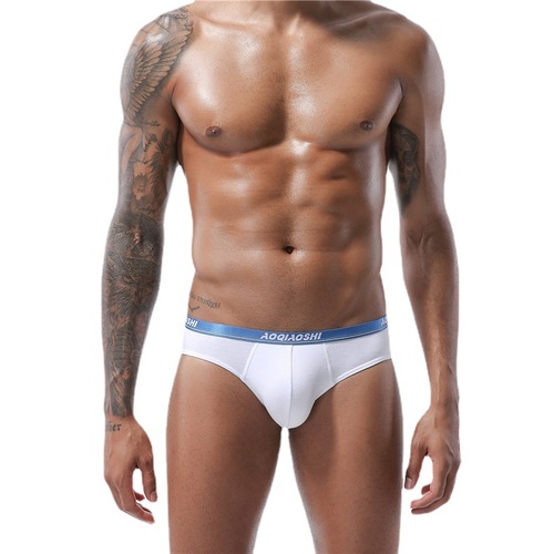 New men's underwear, young sexy and comfortable solid color modal sports loose breathable trendy men's briefs