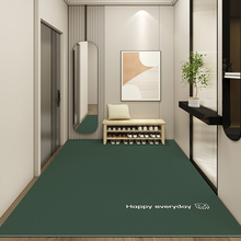 入户门地垫新款门外耐脏免洗可擦皮革绿色裁剪门垫进门口pvc地毯