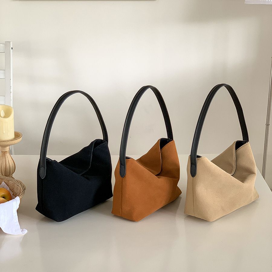 Geantă de subraț din piele întoarsă, geantă de mână de nișă pentru toamnă și iarnă, textură plușată, geantă mică pătrată, la modă și versatilă, de mână_voghion.com