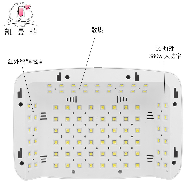 Lámpara de manicuras con almohada de mano, máquina de manicuras de alta potencia, secador rápido, tienda de manicuras, lámpara de manicuras, secador de gel de manicuras
