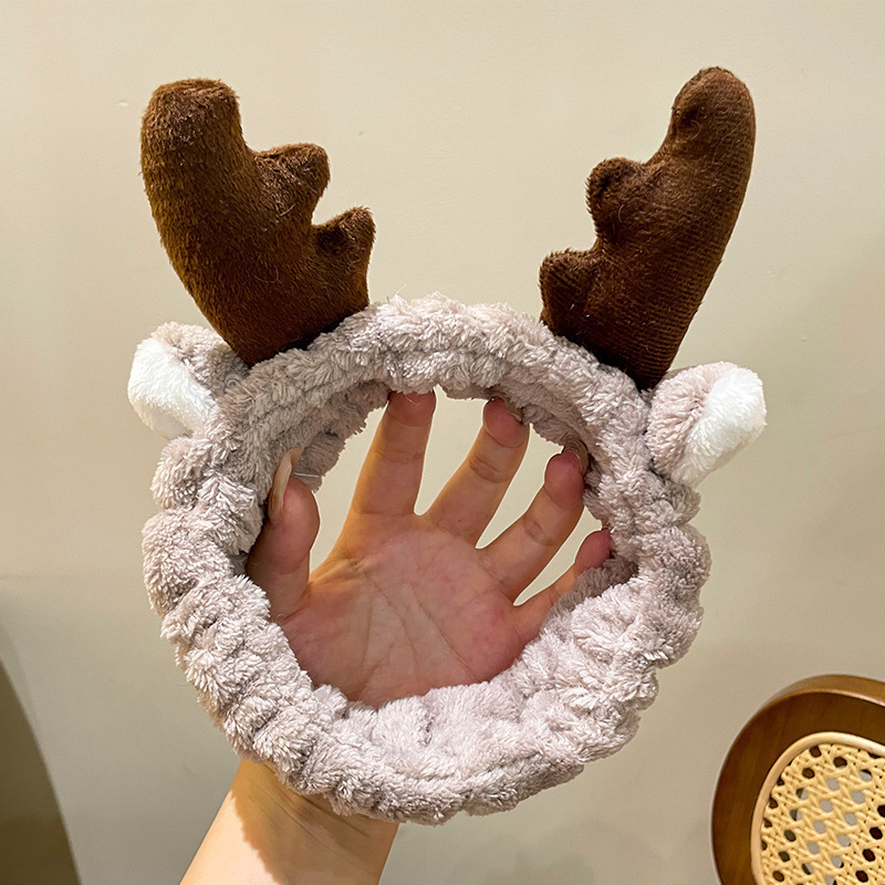 Otoño y invierno peluche bandeja de cabello lavado de la cara aplicación máscara especial de prensado bandeja de cabello paquete de cabello pato amarillo dibujos animados toque de cabello agujero de cabello