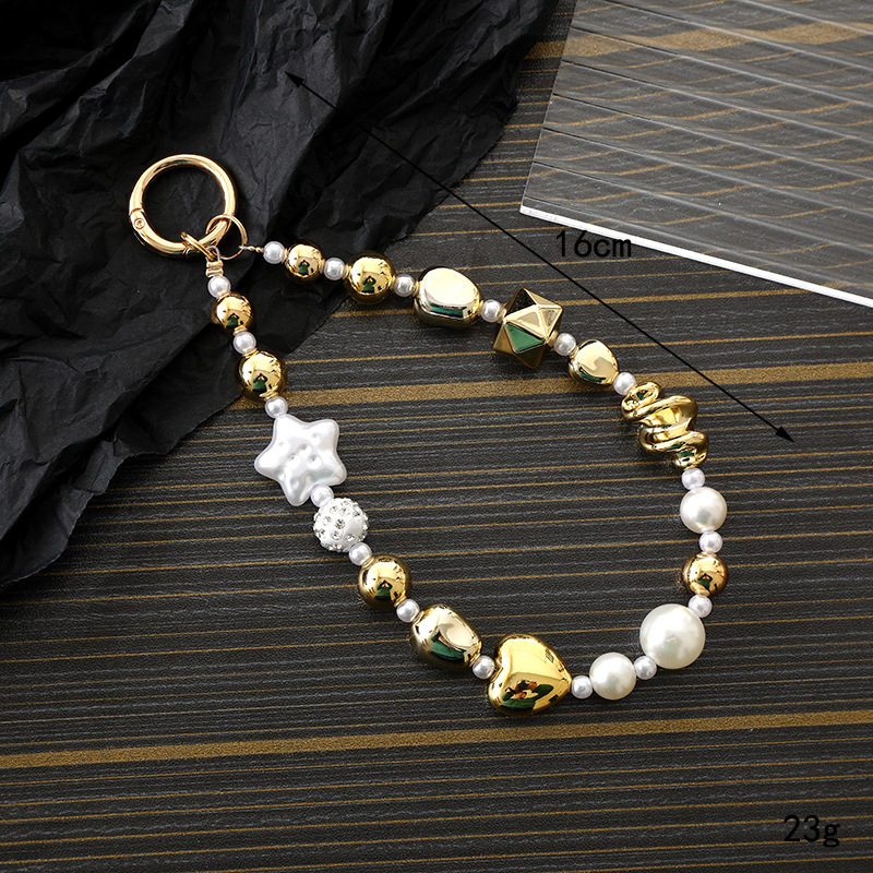 25g Weight Bag Pendant, Mobile Phone Chain, Keychain Classification 1 Piece Quantity Daily Occasion Beaded, Alloy Material Star, Heart Shape, Bow Knot Pattern Unisex Gender Modern Style, Classic Style Style Modern Style Classic Style Star Heart Shape Bow Knot Beaded Alloy Unisex Bag Pendant Mobile Phone Chain Keychain 7