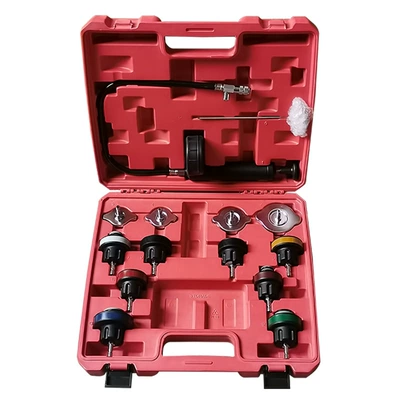 Automobile water tank leak detector antifreeze coolant replacement filler 28 34 pieces suit auto repair tools wholesale (Mühərrik tənzimləmə alətləri) - nylon-water-tank-set-of-14-pieces