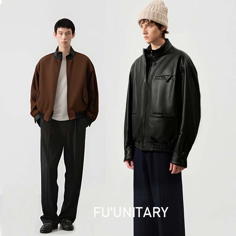 小羊皮夹克外套春秋新款两面穿休闲韩版绵羊皮百搭立领夹克短款