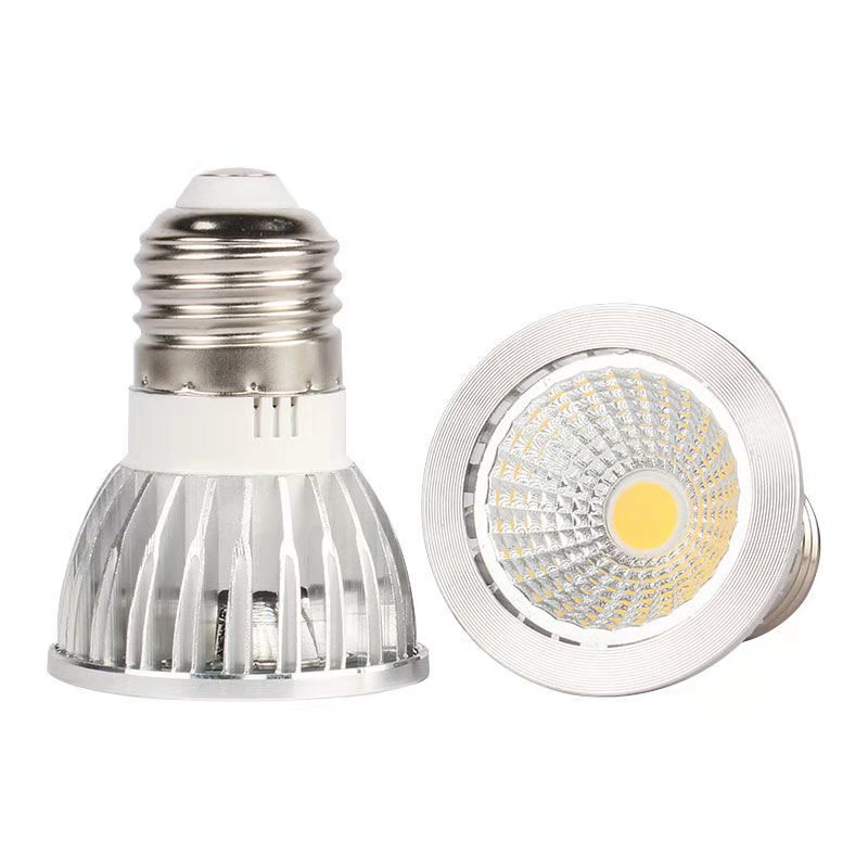 led聚光灯杯COB射灯灯泡E27螺口5w12W筒灯超亮暖白单灯嵌入式光源