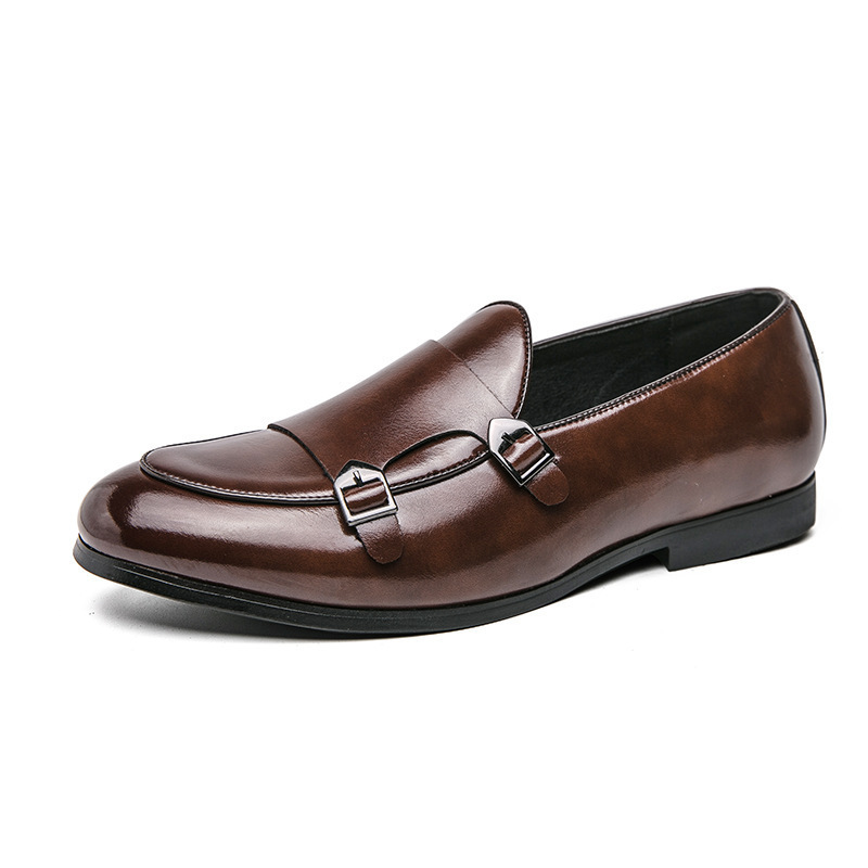 Zapatos de monje de tamaño transfronterizo de 48 metros 2024 otoño zapatos de cuero de doble hebilla para novio zapatos de boda image 6
