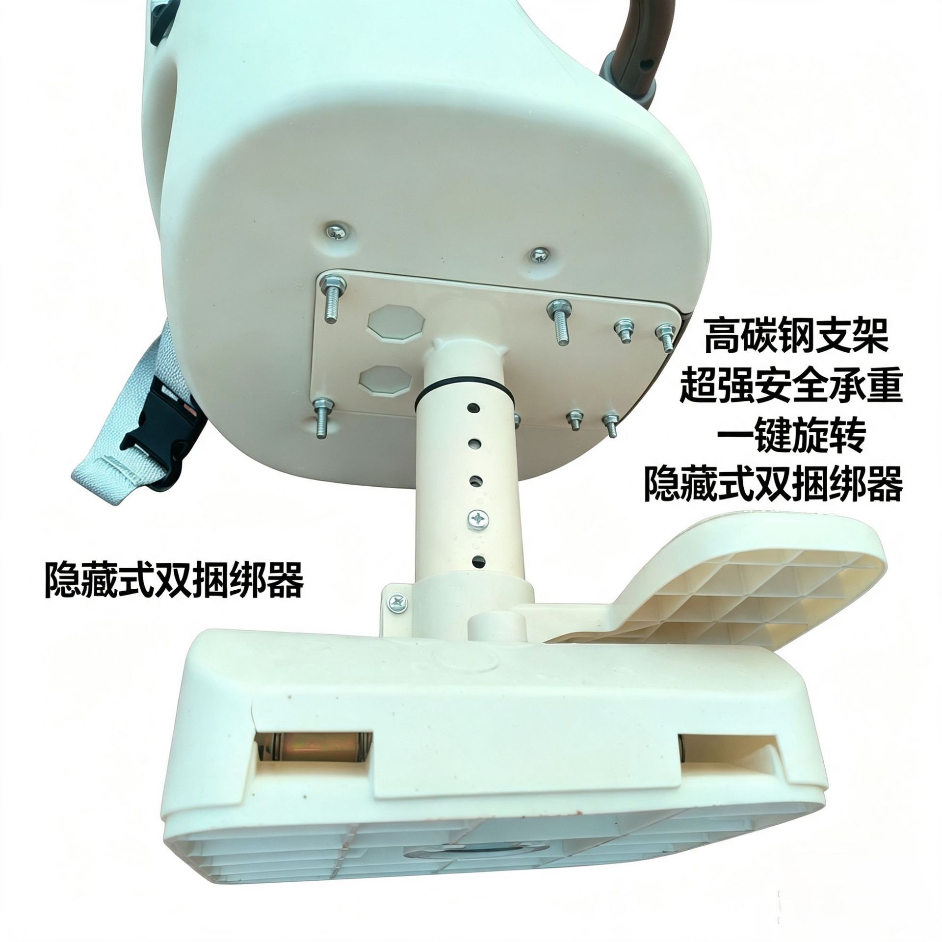 Electric vehicle front-mounted child seat can be raised and rotated, baby safety seat for electric bikes, shock-absorbing seat for infants and children