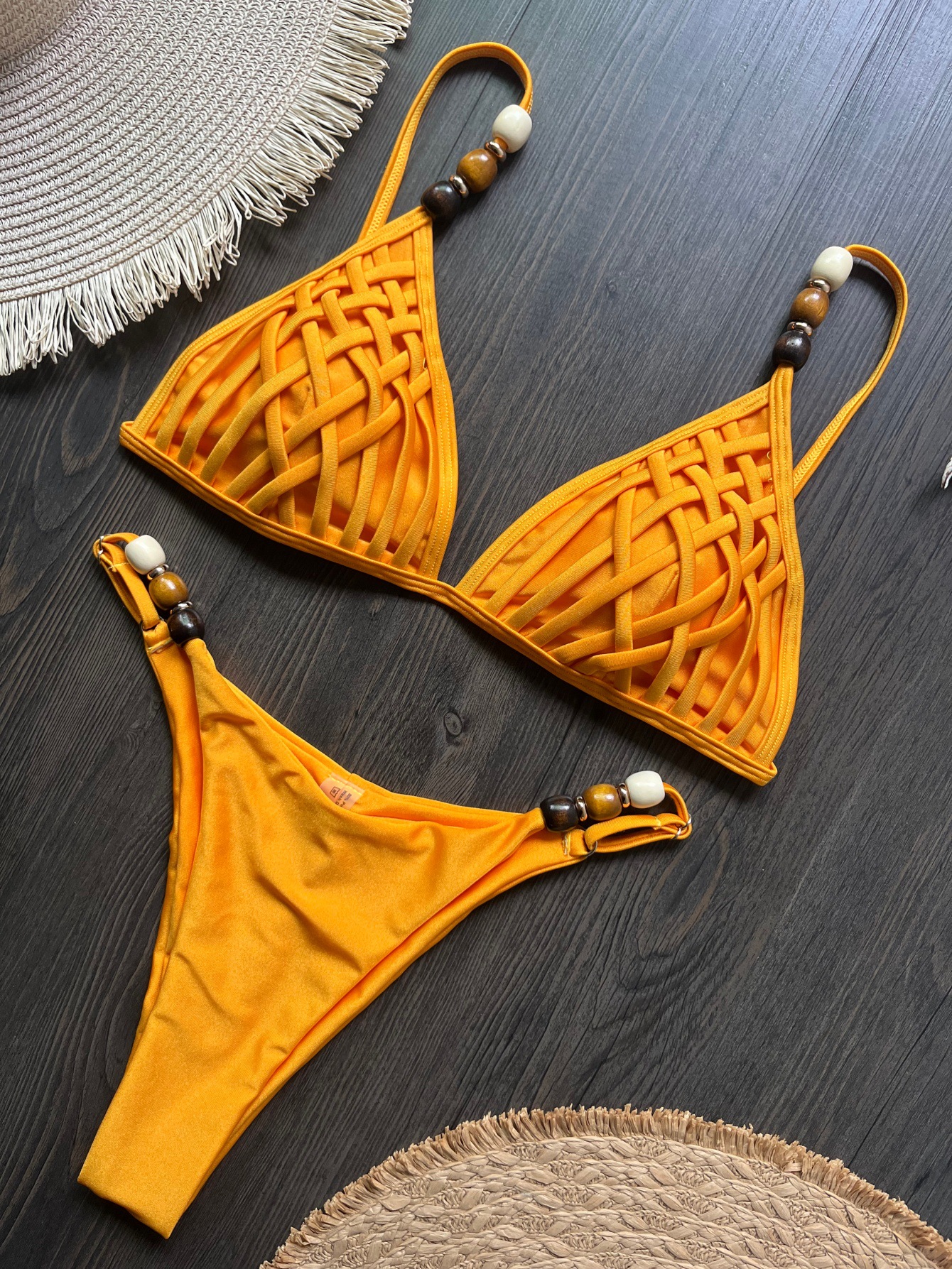 Women's Bikini Set Solid Colour Two Piece Swimsuit For Women_voghion.com