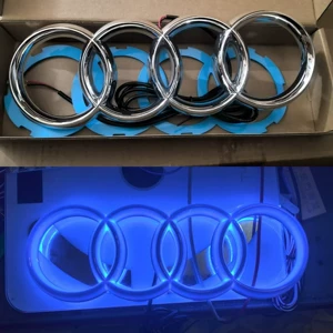Faw Audi A3 A5 A4L A6L Q5 üçün İşıqlı Qara Ön Loqo