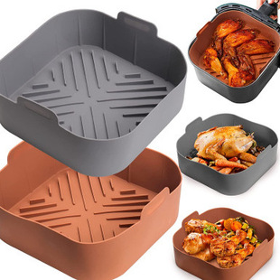 Square silicone pot Air fryer silicone pot food grade Air fryer silicone pad easy to clean