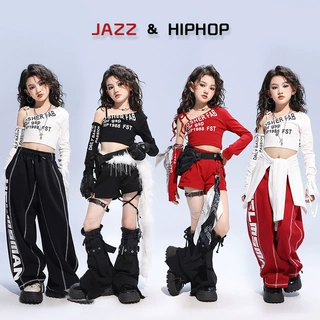 女童爵士舞演出服女团jazz时髦套装儿童街舞服装少儿走秀潮装衣服