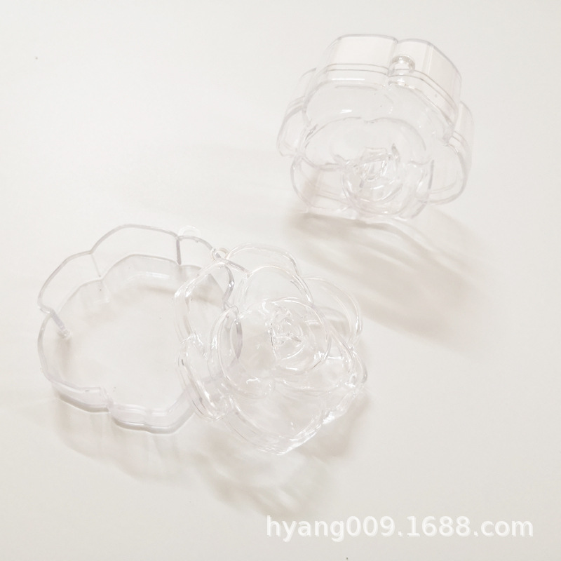 塑料玫瑰花儿童饰品盒PS塑料首饰盒饰品包装