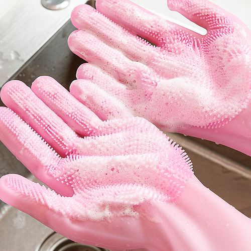 Pet bath massage dehairing glove bath brush dog bath brush pet massage brush high-quality silicone brush