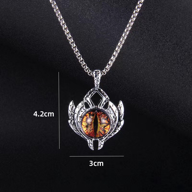 Retro Geometric Stainless Steel Inlay Artificial Gemstones Pendant Necklace 1 Piece display picture 1