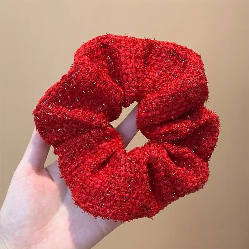 순수한 빨간색 머리끈