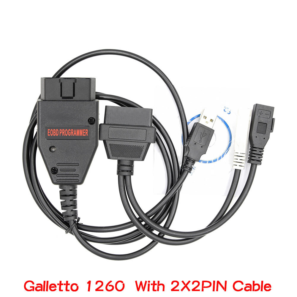 Galletto 1260 FT232RQ带奥迪2*2汽车转接线ECU OBD Flas her OBD