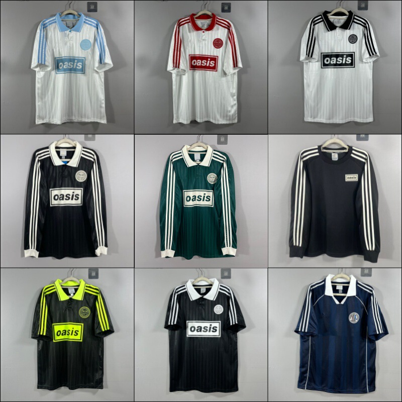 Oasis 25Th Anniversary Collaboration Jersey Football Uniform Retro Long Sleeve Short Sleeve Sweatshirt Unisex