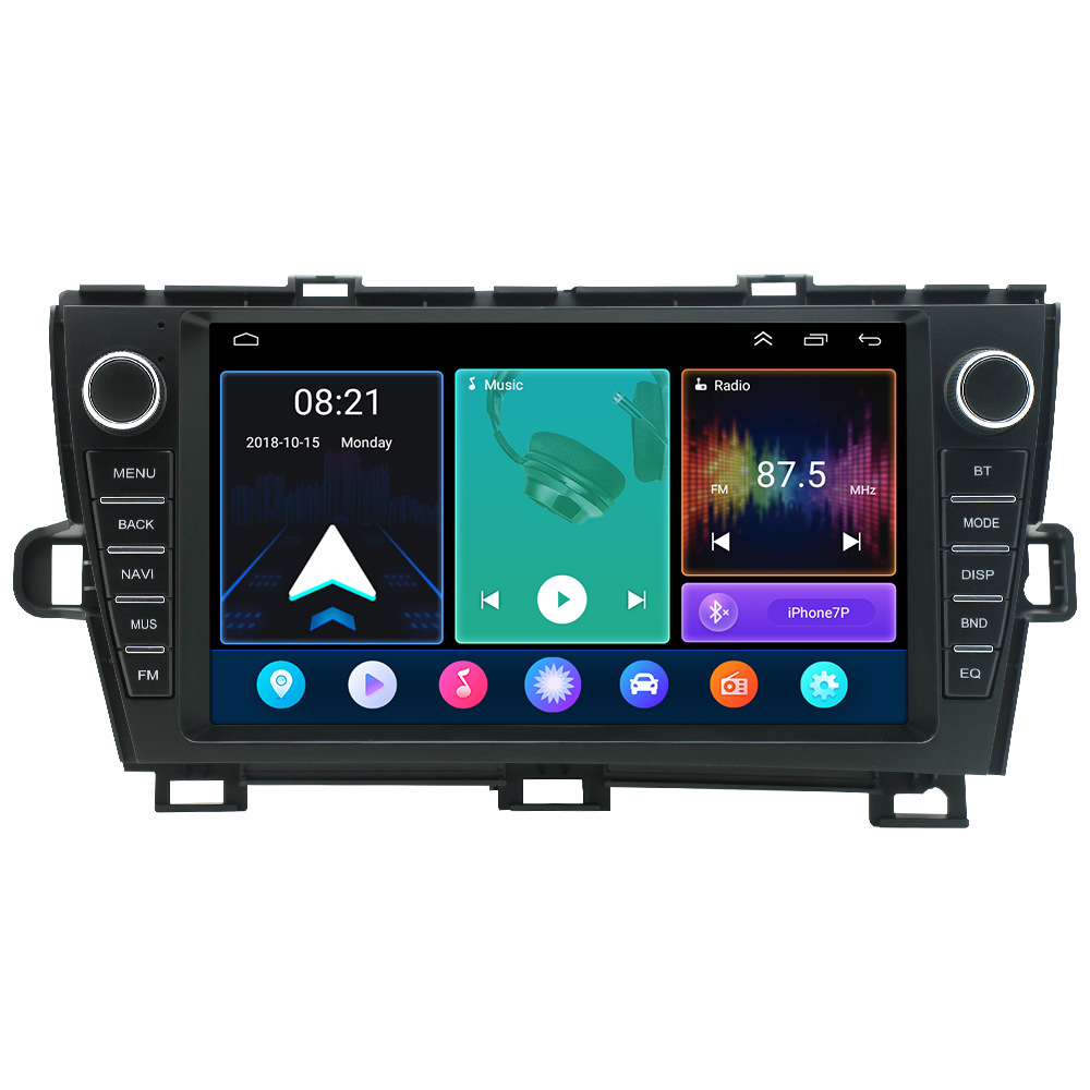 Nuevo aplicable a 09-12 Toyota Prius coche inteligente Android navegación en pantalla grande Bluetooth GPS todo en una máquina