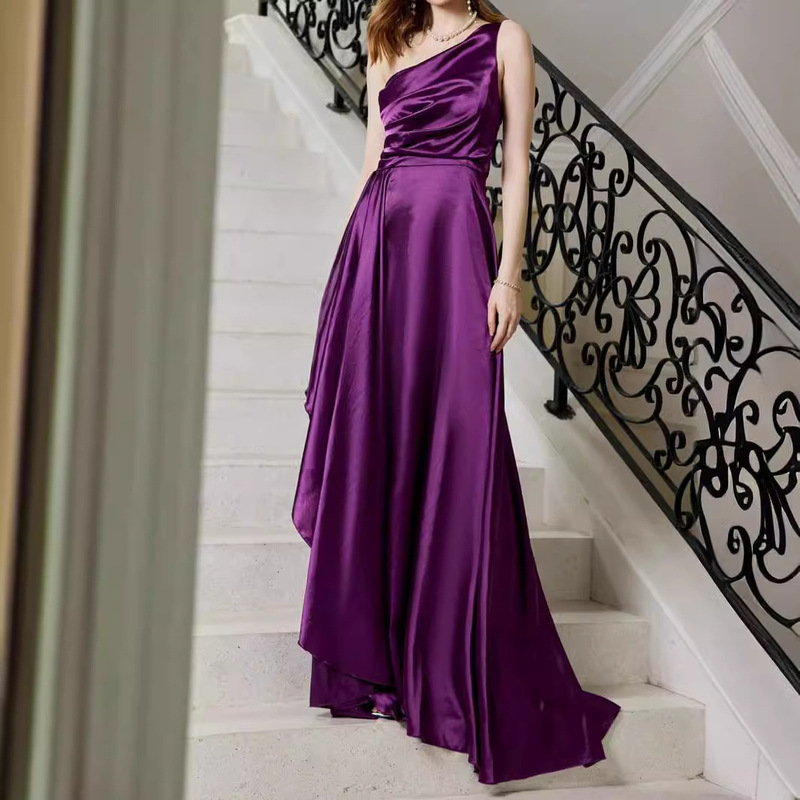 High quality export High Beauty Elegant Evening Dress Cross-border Boutique Women's Sling Bridesmaid Dress