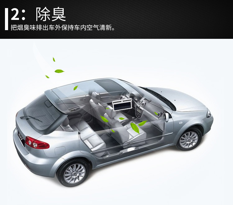 Summer Solar-Powered Three-Head Car Exhaust Fan, Car Cooling Solar Ventilation Exhaust Deodorizing Electric Fan