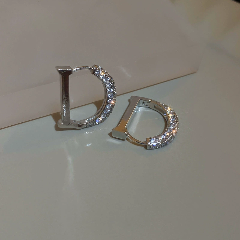 Серьги, серебряные иглы, стиль Шанель, серебро 925 пробы, легкий роскошный стиль, высококачественный стиль