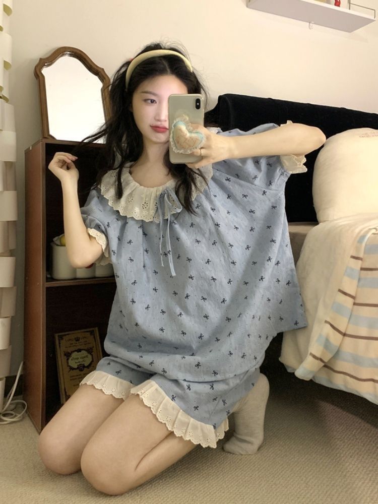 블루 클라우드 반바지 정장