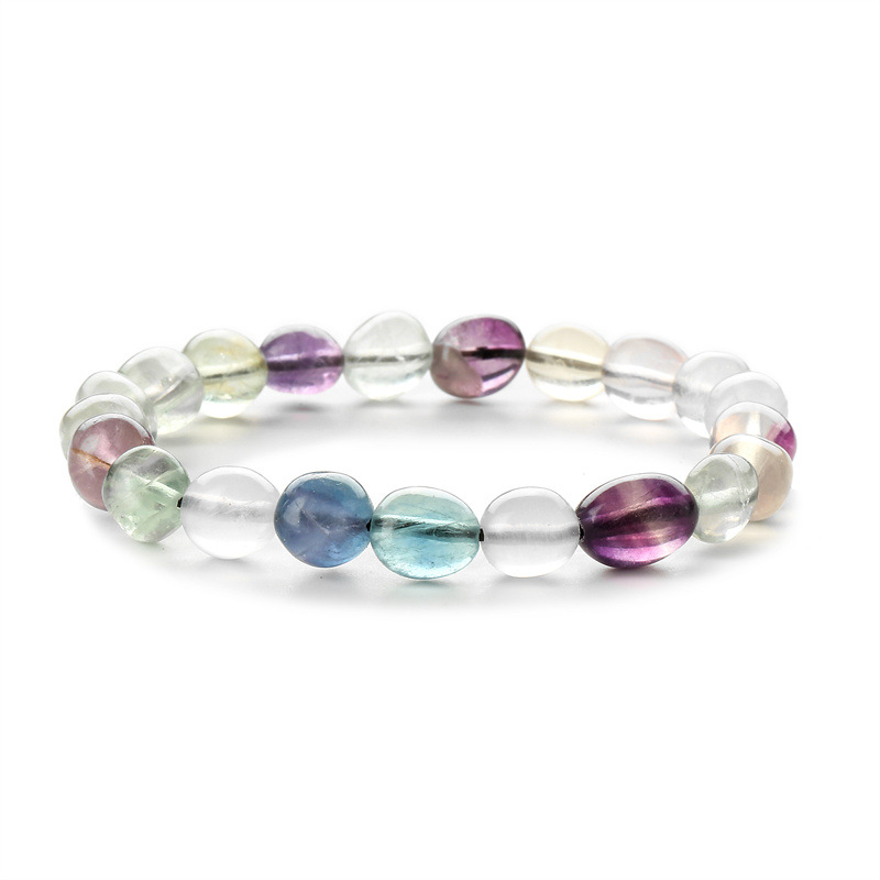 Pulsera de grava de amatista de cristal natural de Europa y América de las mujeres corte azul turquesa pulsera de ojo de tigre en forma de pulsera de aventura verde