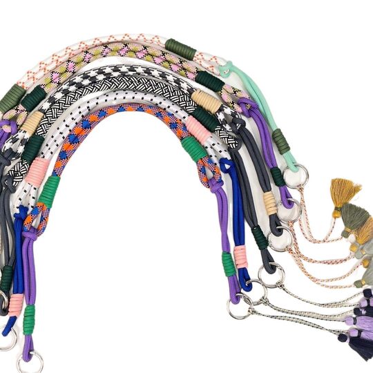 Summer Women's Rope Side Span Double Buckle Nylon Colorful Creative Braided Rope Universal Twist Rope Homemade Braided Bag Shoulder Strap