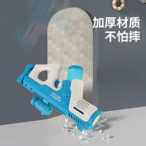 New product Summer travel electric 10-hole handheld bubble gun for boys and girls with cool light and music