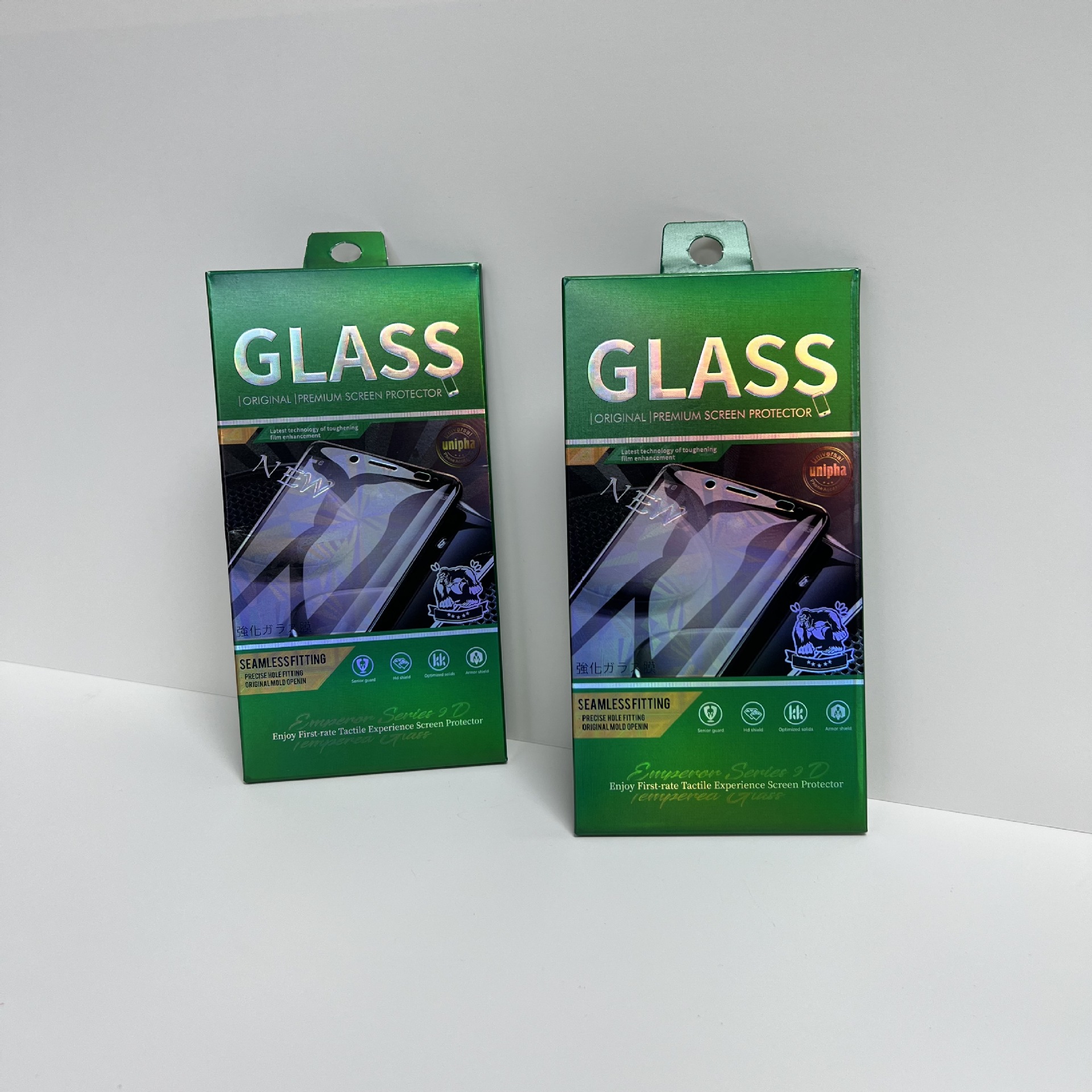适用于iPhone手机钢化膜包装盒 GLASS贴膜立体盒 中性通用款 批发