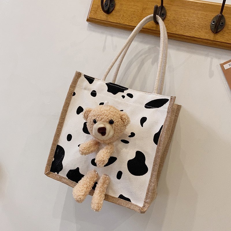 Caja de almuerzo portátil Bento bolsa de lona 2021 Nuevo estilo coreano ins Bolsa de hombro de clase de estudiante universitario