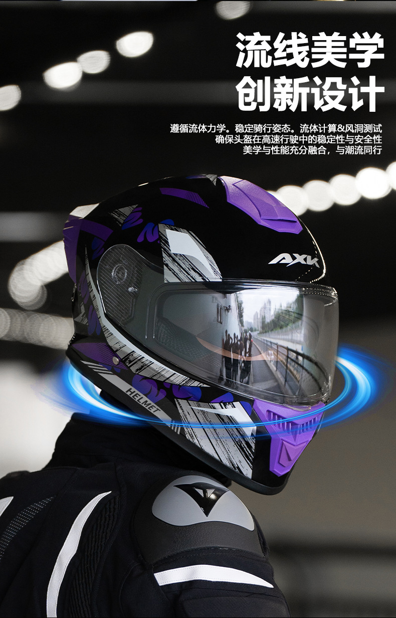 3C/Dot Certified Motorcycle Helmets for Men and Women, Warm All-Season Motorcycle Full-Face Helmets, Electric Vehicle Winter Cycling Half Helmets