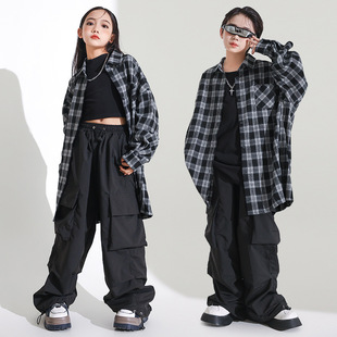 Girls' Jazz Dance Costume Stylish Japanese Street Dance Performance Outfit Set Children's Hip-Hop Runway Stage Trendy