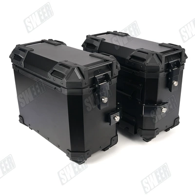 Motorcycle trunk — quick release three boxes - 35l-side-box-all-black