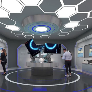 订制弧形线型灯LED建筑照明可调光吊装灯铝型材防眩光灯现代定制